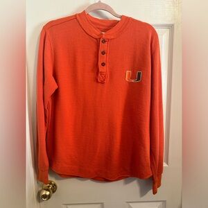 ❤️University of Miami Thermal Shirt Size M